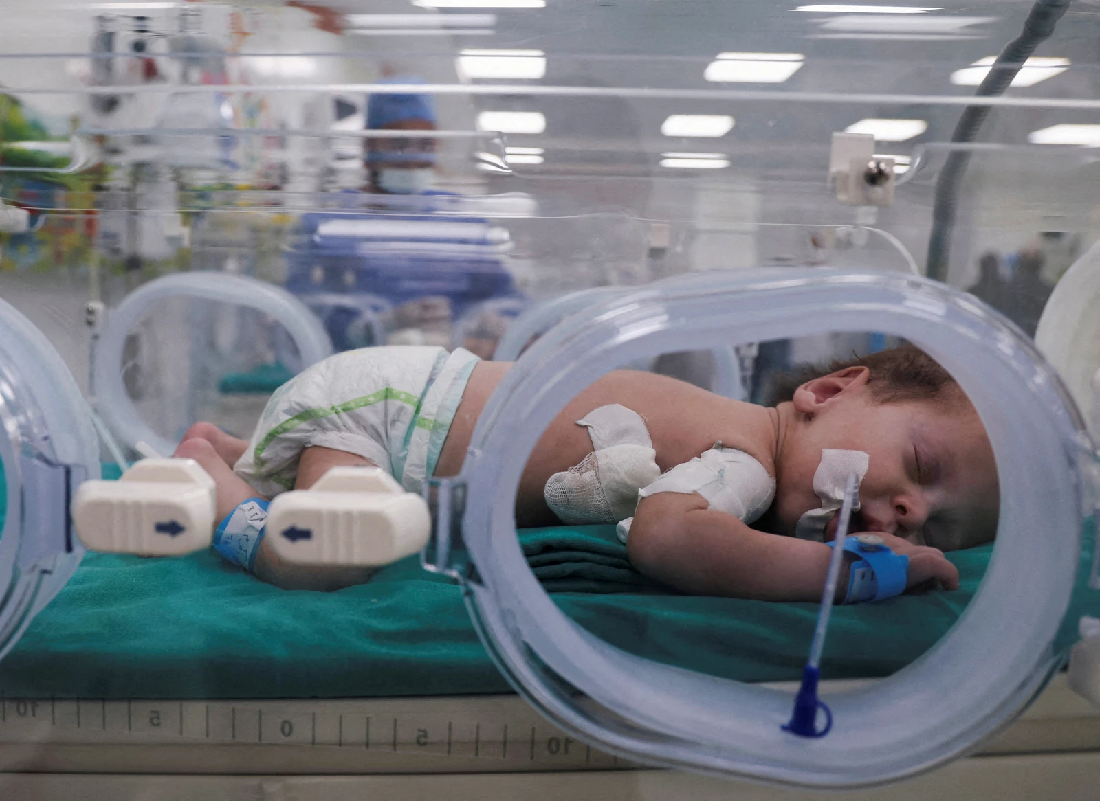 The destruction of Gaza’s healthcare system is the subject of a special issue this month of the journal Bioethics. (AFP file)