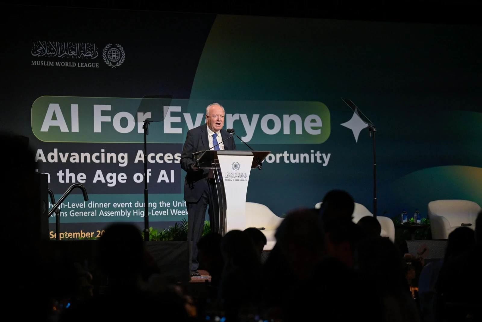 The Muslim World League on Thursday hosted an event titled “AI for All: Faith, Human Dignity and Artificial Intelligence” on Thursday with the support and participation of the UN, during the high-level week of the UN General Assembly. (Supplied)