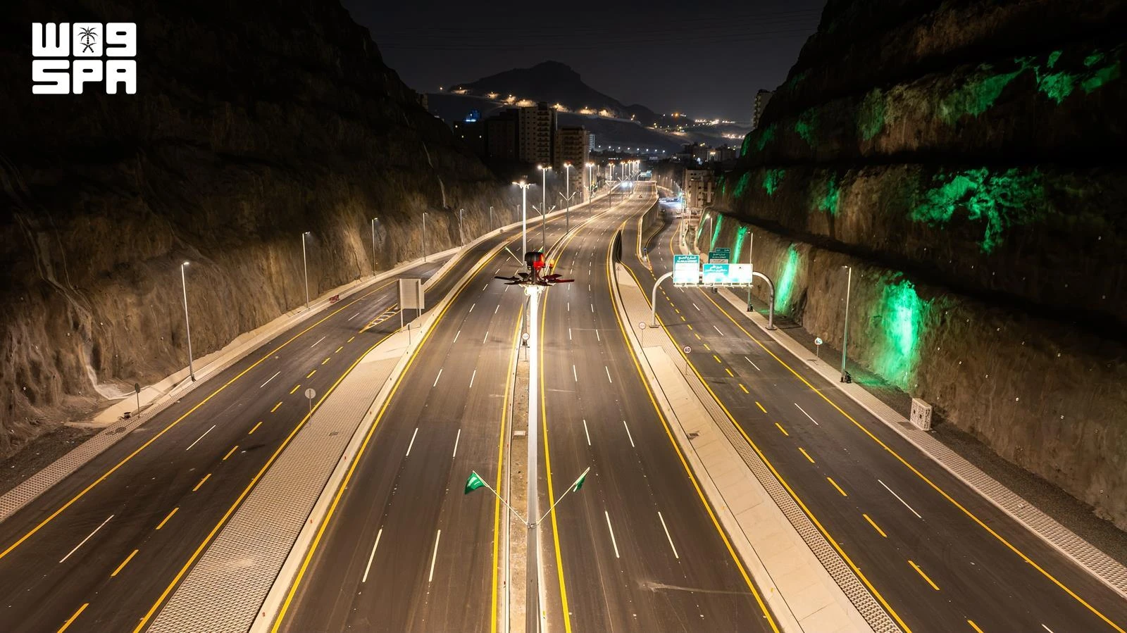 Newly developed lanes on Makkah’s Third Ring Road open to traffic as part of road improvement projects. (SPA)