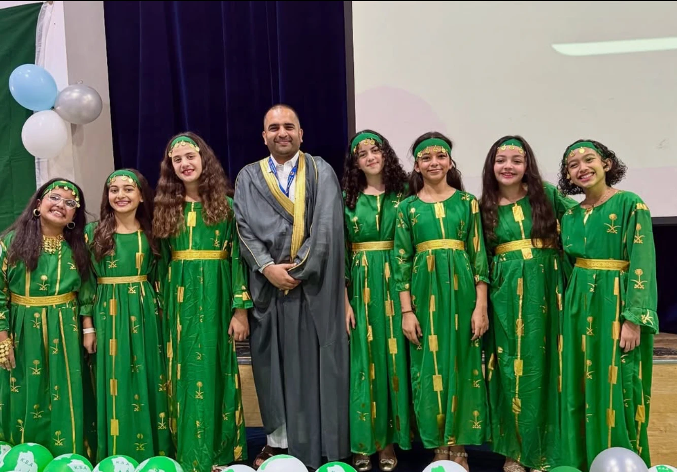 JPGS head Raza Ali with students. (Supplied)