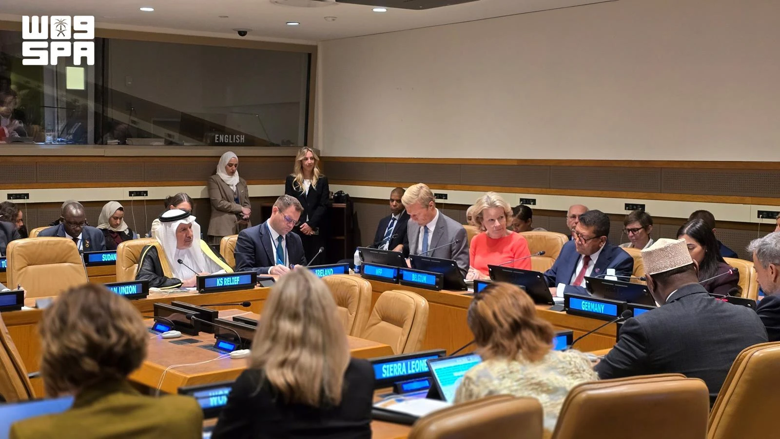 KSrelief Supervisor-General Dr. Abdullah Al-Rabeeah speaks during a high-level panel discussion in New York. (SPA)