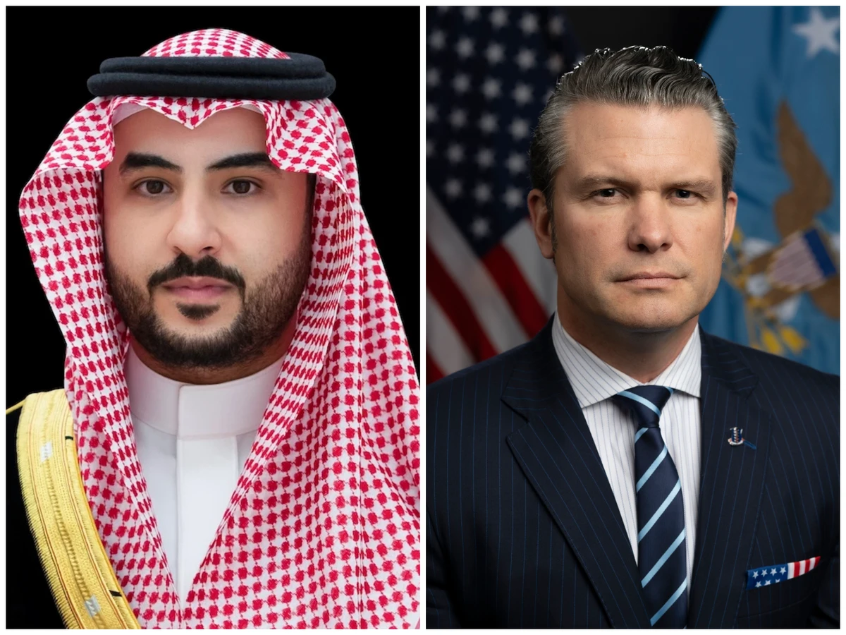 Saudi Defense Minister Prince Khalid bin Salman discussed the Saudi-US strategic defense partnership and coordination to strengthen regional security and stability with US Defense Secretary Pete Hegseth. (File photo)