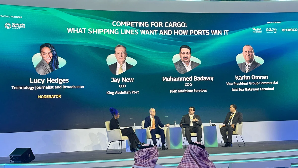 A second session, “Competing for Cargo: What Shipping Lines Want and How Ports Win It,” examined what persuades shipping lines and cargo owners to commit business to a port. (AN photo/ Nada Hameed)