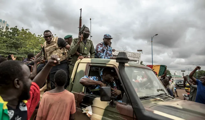 Malian security forces drive through the streets of the capital Bamako, Mali. (AP file photo)