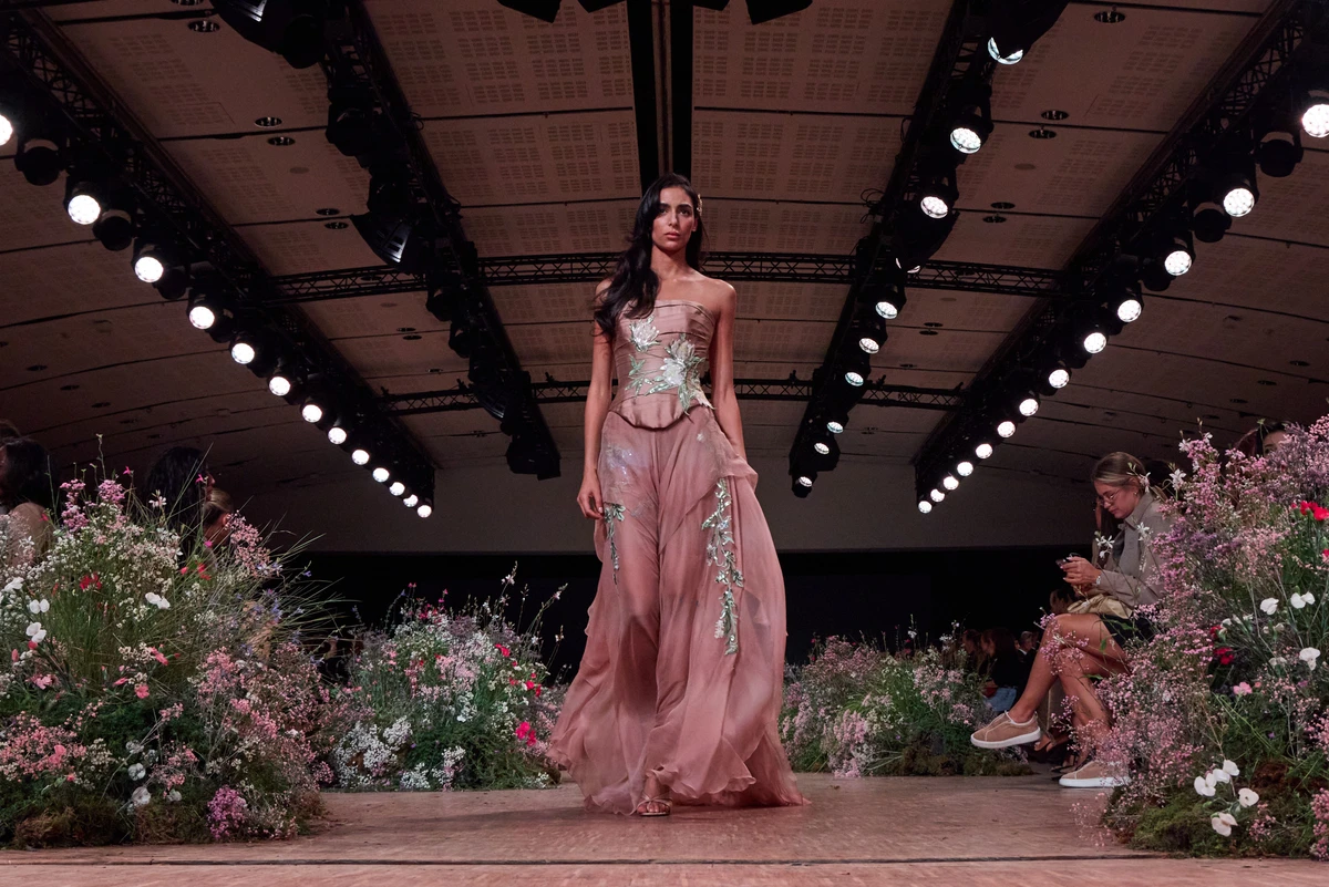 British-Moroccan runway star Attal hit the runway for Lebanese designer Elie Saab. (Getty Images)
