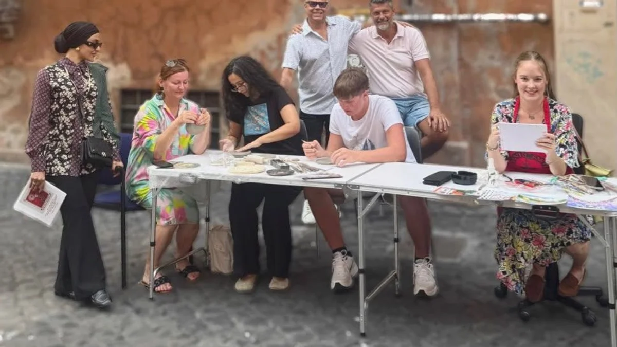 The Saudi visual artist Reem Alwasiyah participated alongside numerous international artists in the Roma Impressions 2026, which concluded on Wednesday. (Supplied)