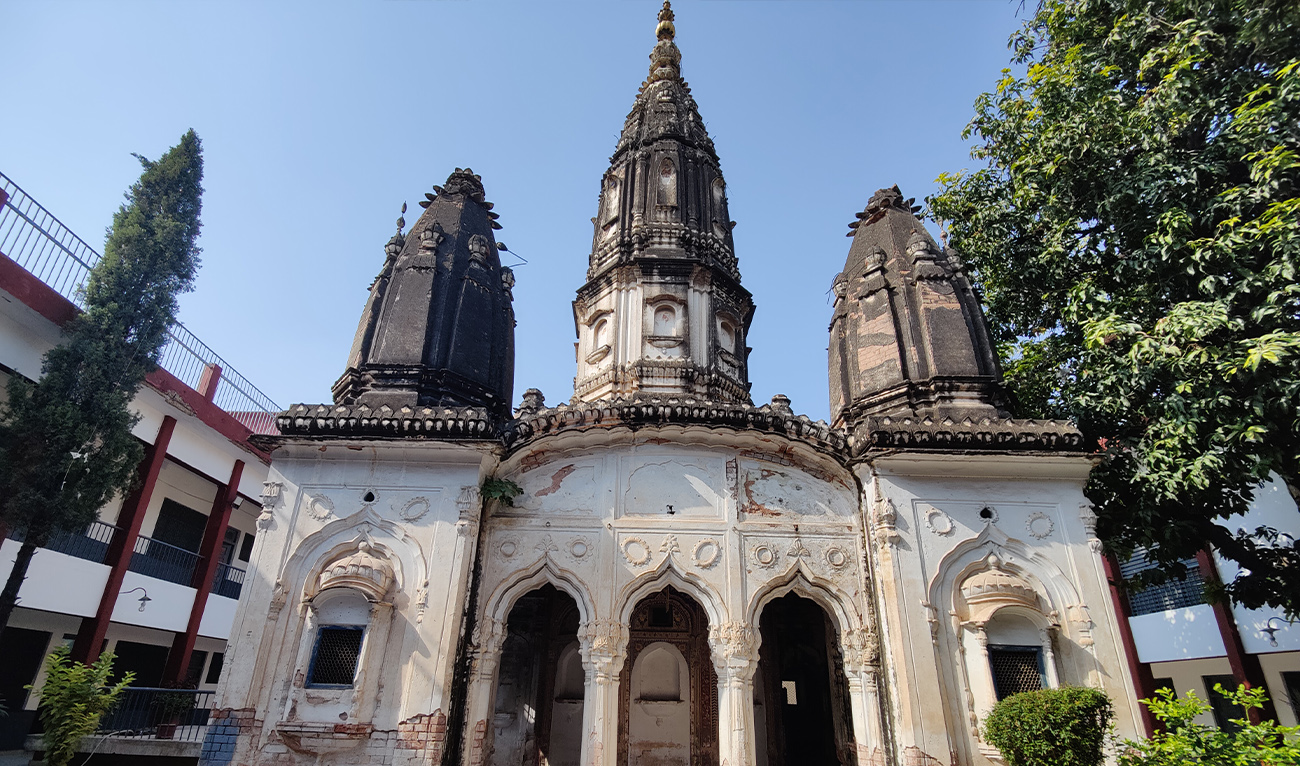 The historic temple stands in a courtyard surrounded by Government Qandeel School for the blind in Rawalpindi, Pakistan, on September 8, 2026. (AN Photo)