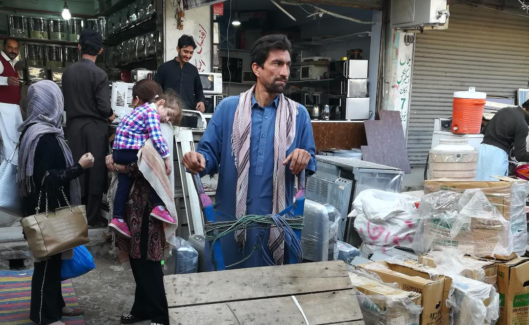 Sher Bahadur a labourer says he used to bring smuggled goods from Afghanistan to Pakistan while walking through a hilly area. (AN photo by Shahid Shalmani)