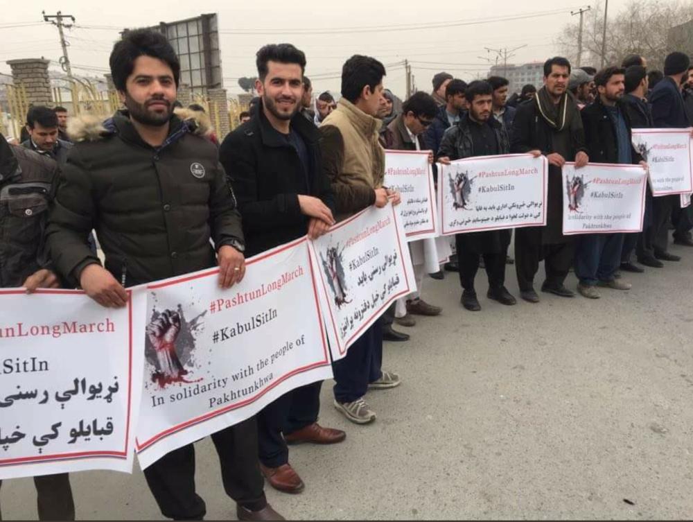 A number of protests held in various parts of Afghanistan in recent days in support of the Pashtuns march in Pakistan. (Photos courtesy: social media)