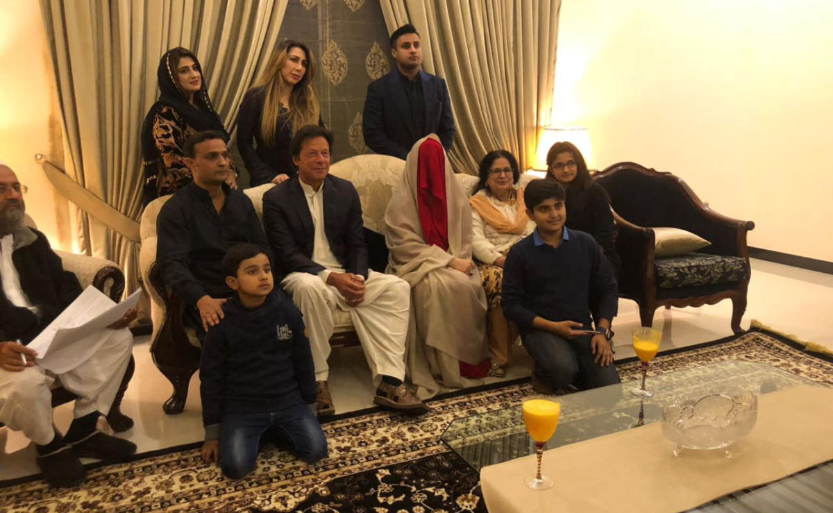 Imran Khan marriage pictures, released by his party, Pakistan Tehreek-e-Insaf (PTI), on its Twitter account. (Photo courtesy: PTI/Social media)