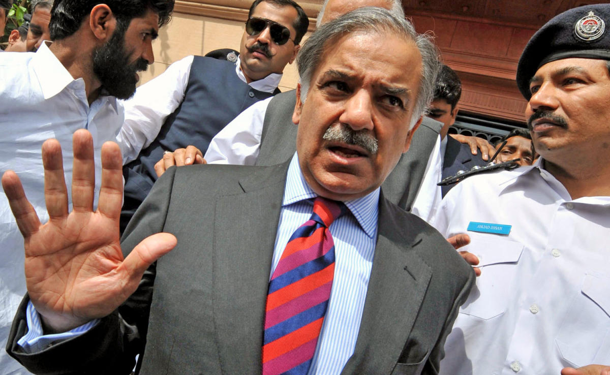 In this file photo, Shahbaz Sharif, brother of former Pakistani premier Nawaz Sharif, leaves after attending the first session of the Punjab province assembly in Lahore on Apr. 9, 2008. (AFP)