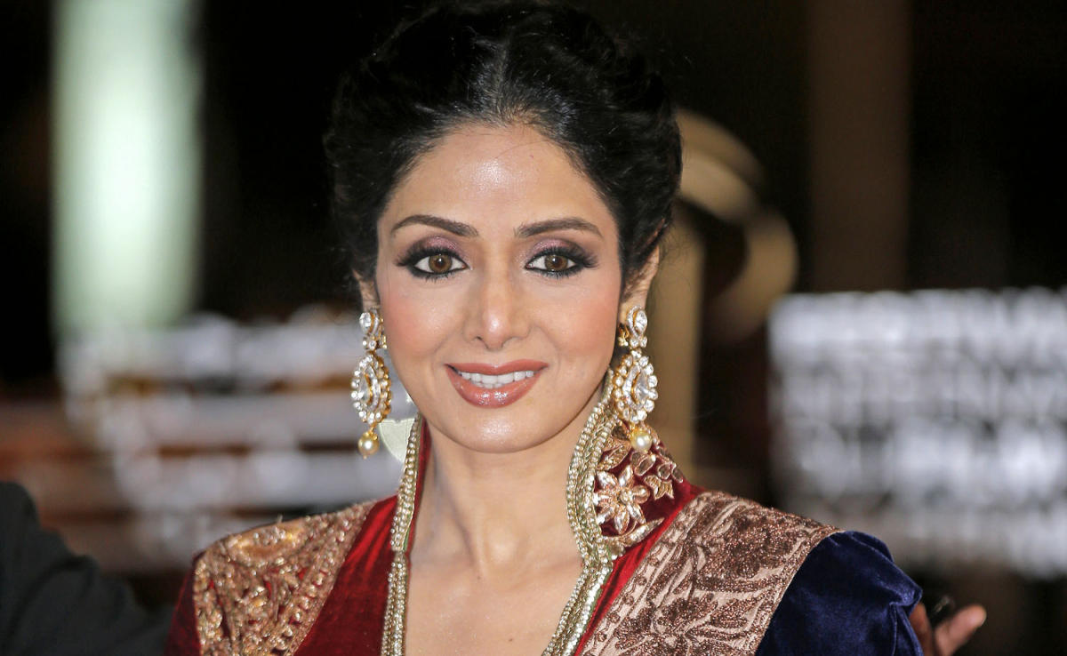 In this file photo, Indian actress Sridevi arrives at the Marrakech International Film Festival in Marrakech, at the Marrakech Congress Palace on Dec. 1, 2012. (AP)