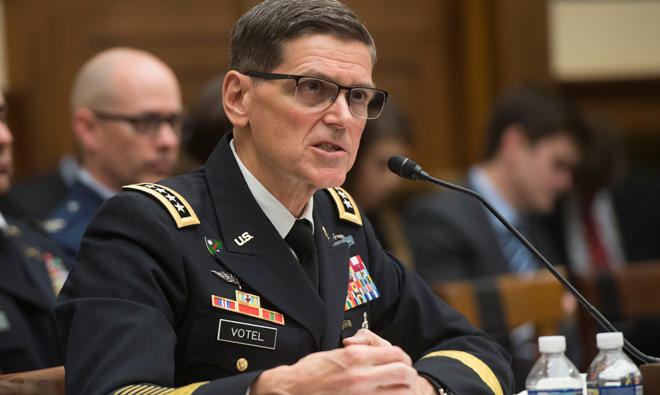 US Army General Joseph Votel, commander of the US Central Command. (AFP)
