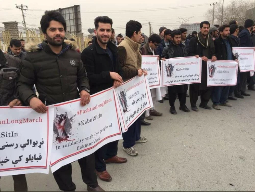 A number of protests held in various parts of Afghanistan in recent days in support of the Pashtuns march in Pakistan. (Photos courtesy: social media)