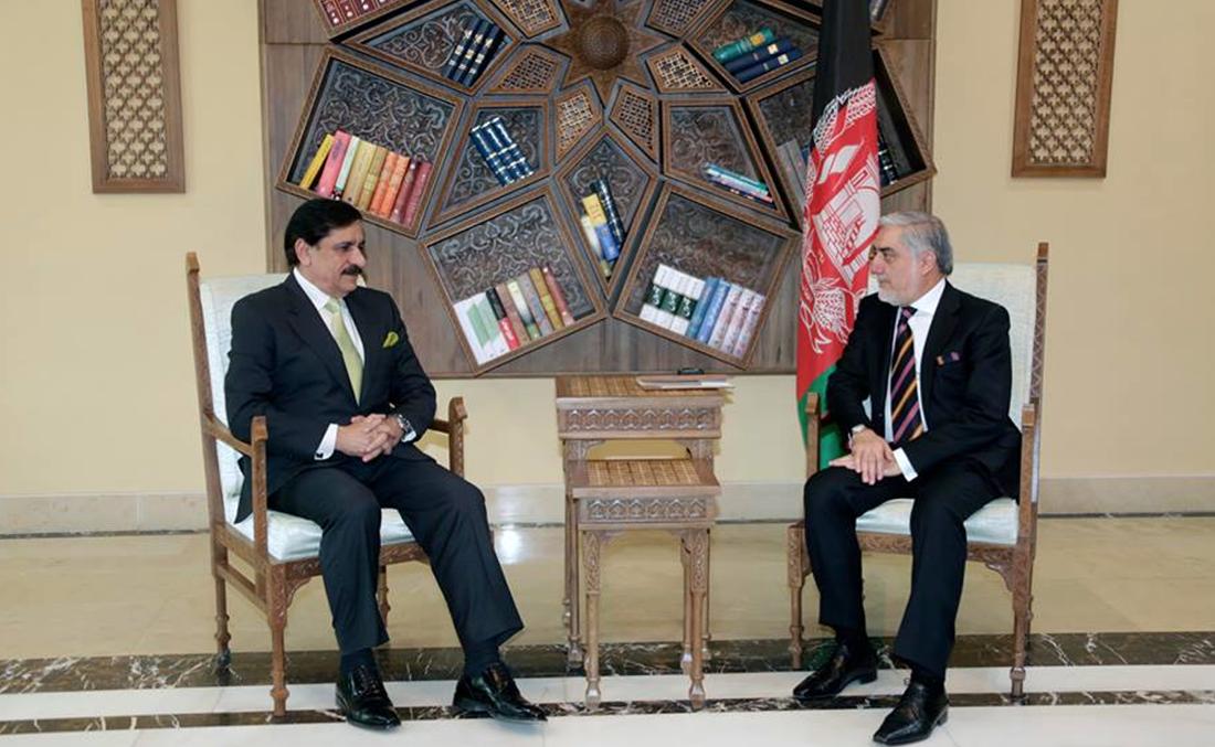 The National Security Advisor of Pakistan,Nasser Khan Janjua, held meetings with the Afghan officials during his long day visit to Kabul over the weekend.In the picture, Janjua is in a meeting with the Afghan chief executive Dr. Abdullah Abdullah. (Photo courtesy: Dr. Abdullah/Twitter)