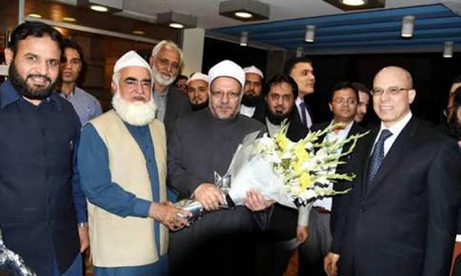 Egypt’s Grand Mufti Sheikh Shawki Ibrahim Abdel-Karim Allam arrived in Islamabad on Tuesday. (Photo/Neo Network)