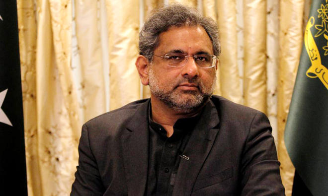 Shahid Khaqan Abbasi. (REUTERS)