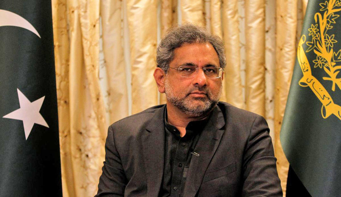 In this file photo, Pakistani Prime Minister Shahid Khaqan Abbasi speaks during an interview with Reuters in Islamabad, Pakistan Jan. 22, 2018. (REUTERS)