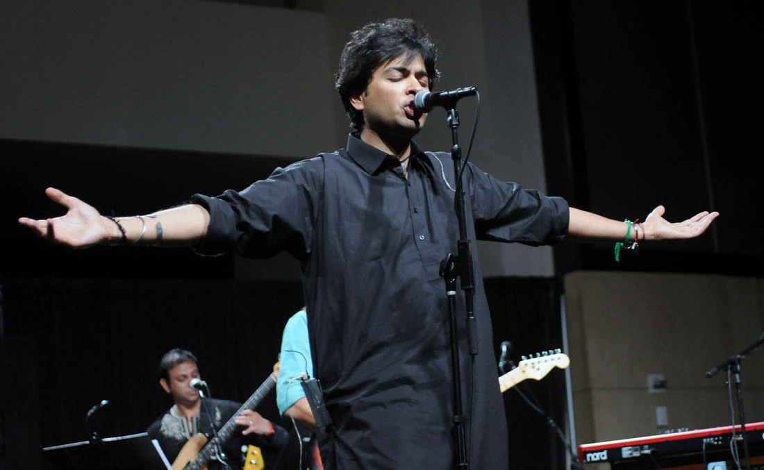 In this file photo, Pakistani singer Shehzad Roy attends the Peace Through Music Gala at The Ray Dolby Ballroom at Hollywood & Highland Center on Sept. 15, 2013 in Hollywood, California. (AFP)