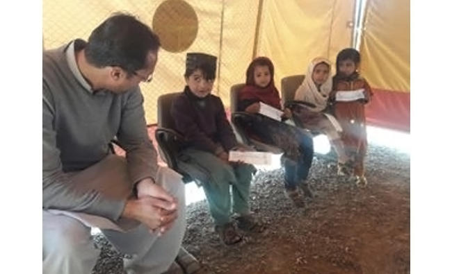 Fata Disaster Management Program (FDMA) has repatriated all displaced families to South Waziristan, Children sitting one of the camps (Photo Courtesy by FDMA)
