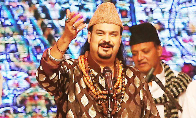 In this file photo, Pakistani Sufi musician Amjad Sabri performing during the Lux Style Award who was shot dead in Karachi on June 22, 2016. (AFP)