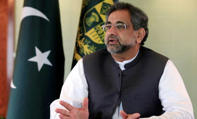 Shahid Khaqan Abbasi. (REUTERS)