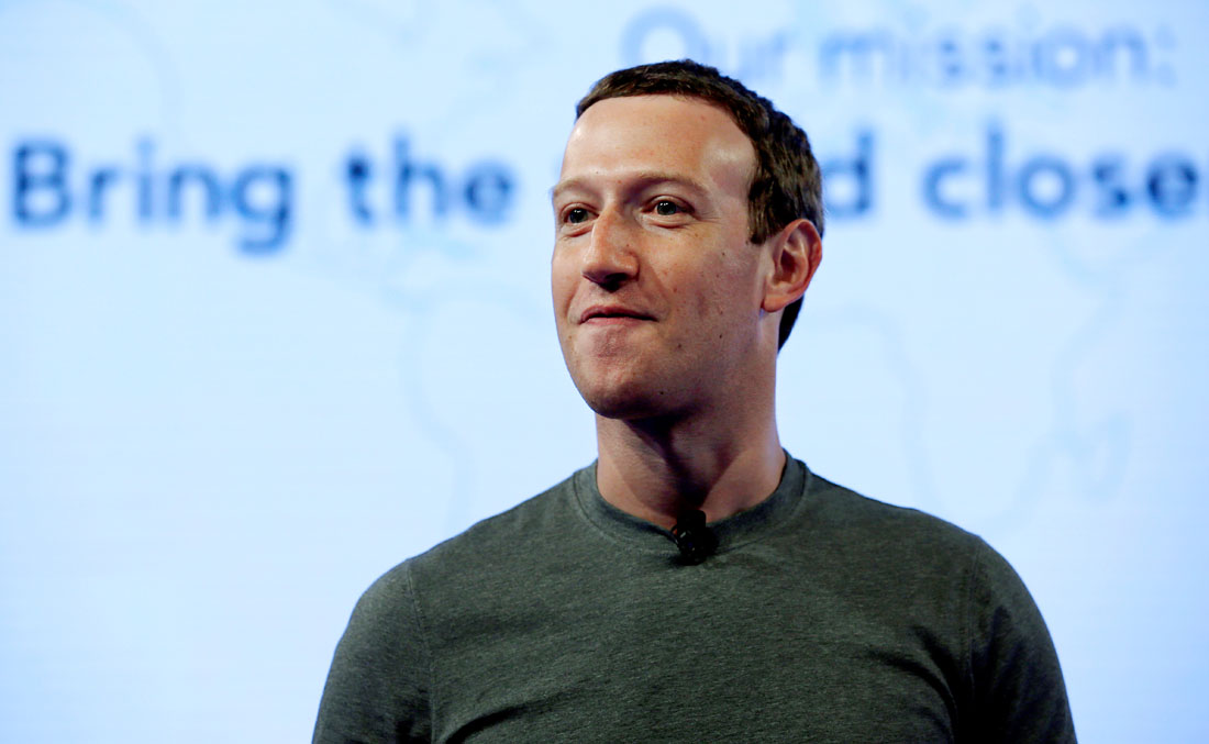 In this file photo, Facebook CEO Mark Zuckerberg speaks during preparation for the Facebook Communities Summit, in Chicago on June 21, 2017. (AP)
