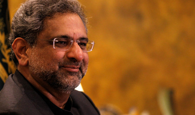 In this file photo, Pakistani Prime Minister Shahid Khaqan Abbasi reacts during an interview with Reuters in Islamabad, Pakistan Jan. 22, 2018. (REUTERS)