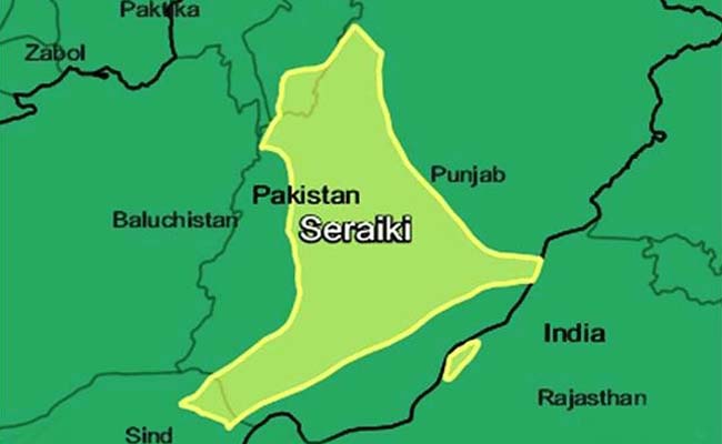 Map of Saraiki belt in southern Punjab