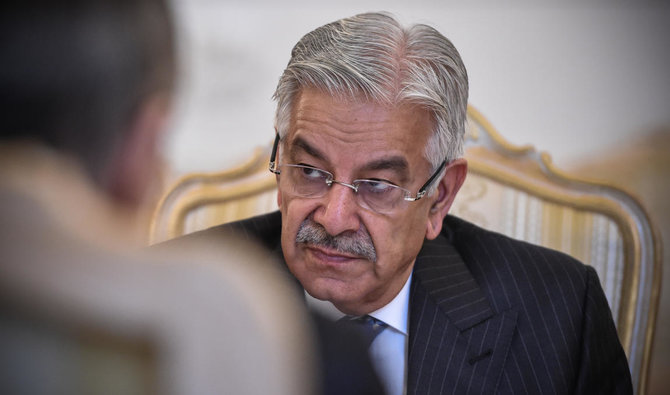 Pakistan’s Foreign Minister Khawaja Muhammad Asif. (AFP)