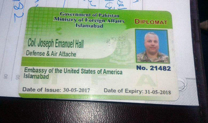 US diplomat ID card. (Photo courtesy: social media)