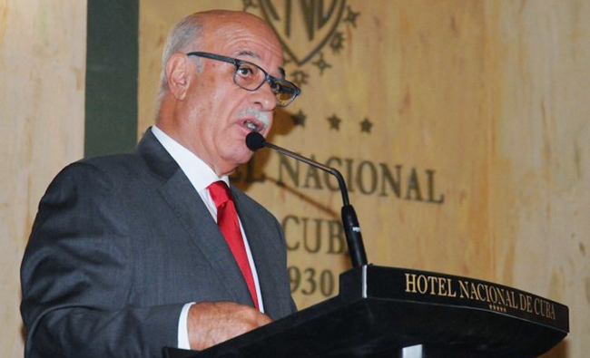 Kamran Shafi, Pakistan’s Ambassador to Cuba is addressing the ceremony in Havana. (Photo courtesy: social media)