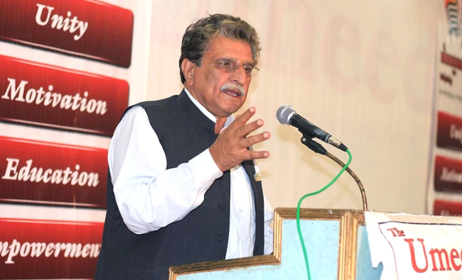 In this file photo, Prime Minister of Pakistani administrated Kashmir, Raja Farooq Haider Khan.