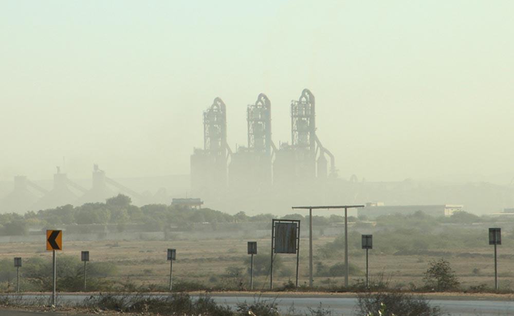 This file photo shows a general view of Lucky cement factory from a highway, Karachi, Pakistan, Dec. 29, 2010. (Shutterstock)