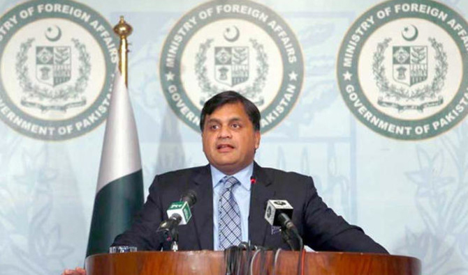 Foreign Office spokesperson Dr. Faisal during a press briefing. (Photo courtesy: Pakistan Foreign Office)