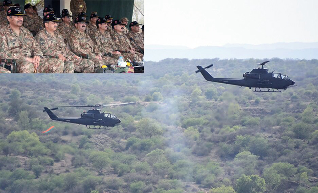 Pakistani Army and Air Force tested their joint conventional firepower capability in Central Command exercise (Photo ISPR)