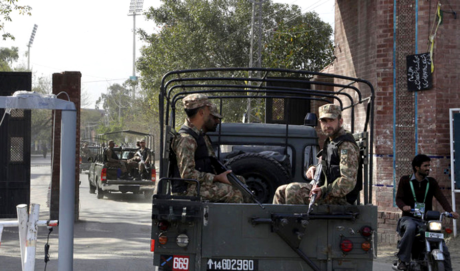 A bomb blast killed two soldiers and injured three others in North Waziristan, Pakistan. (AP)