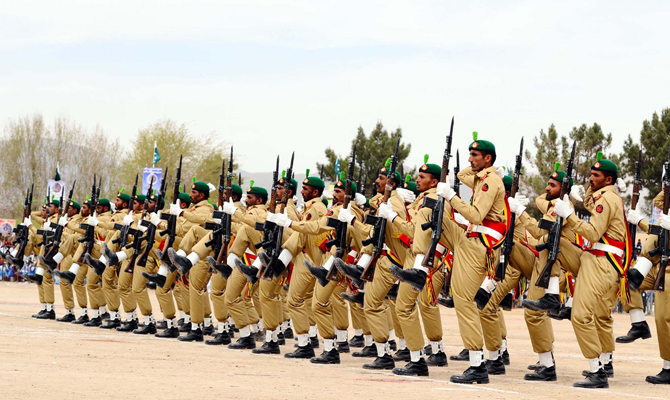 In this file photo, Pakistani troops perform during a ceremony in Balochistan. (Shutterstock)