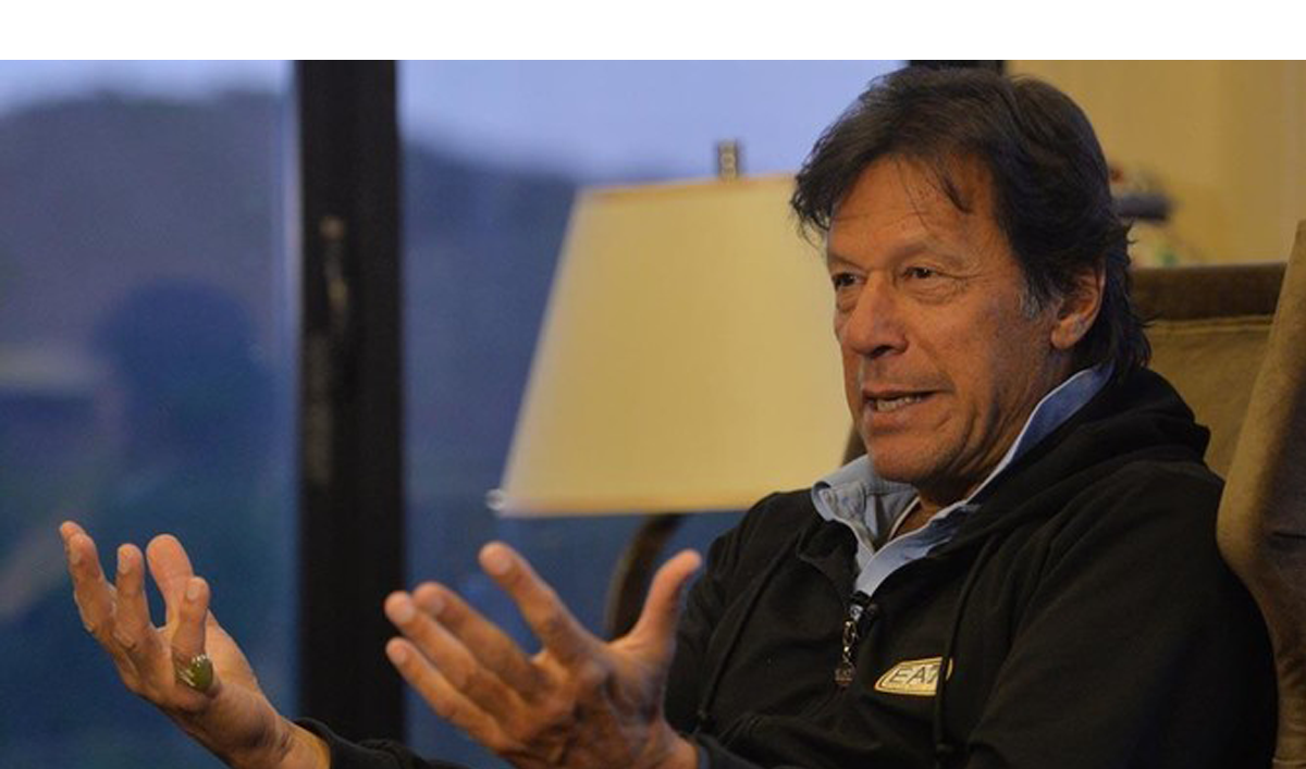 In this file photo, Pakistani cricketer-turned-opposition leader and head of the Pakistan Tehreek-i-Insaf (PTI), Imran Khan, speaks during an interview with AFP at his home in Islamabad on Feb. 5, 2018. (AFP)