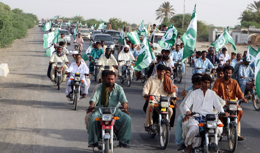 An election rally of Balochistan Awami Party (BAP) at Lasbela city of Balochistan Province, Pakistan. (Photo by BAP’s twitter account)