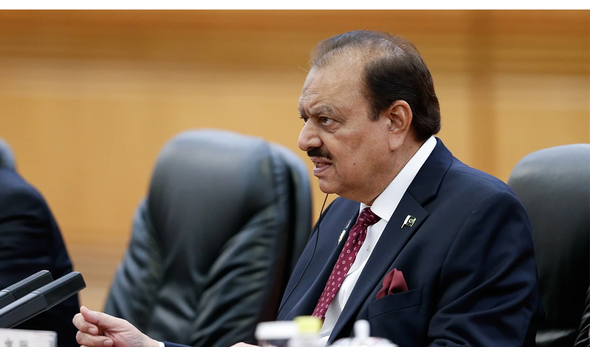 President Hussain told the gathering that Pakistan was now the leading destination for private infrastructure investment in South Asia, and was ranked fifth in the world. (LINTAO ZHANG/POOL via AFP)