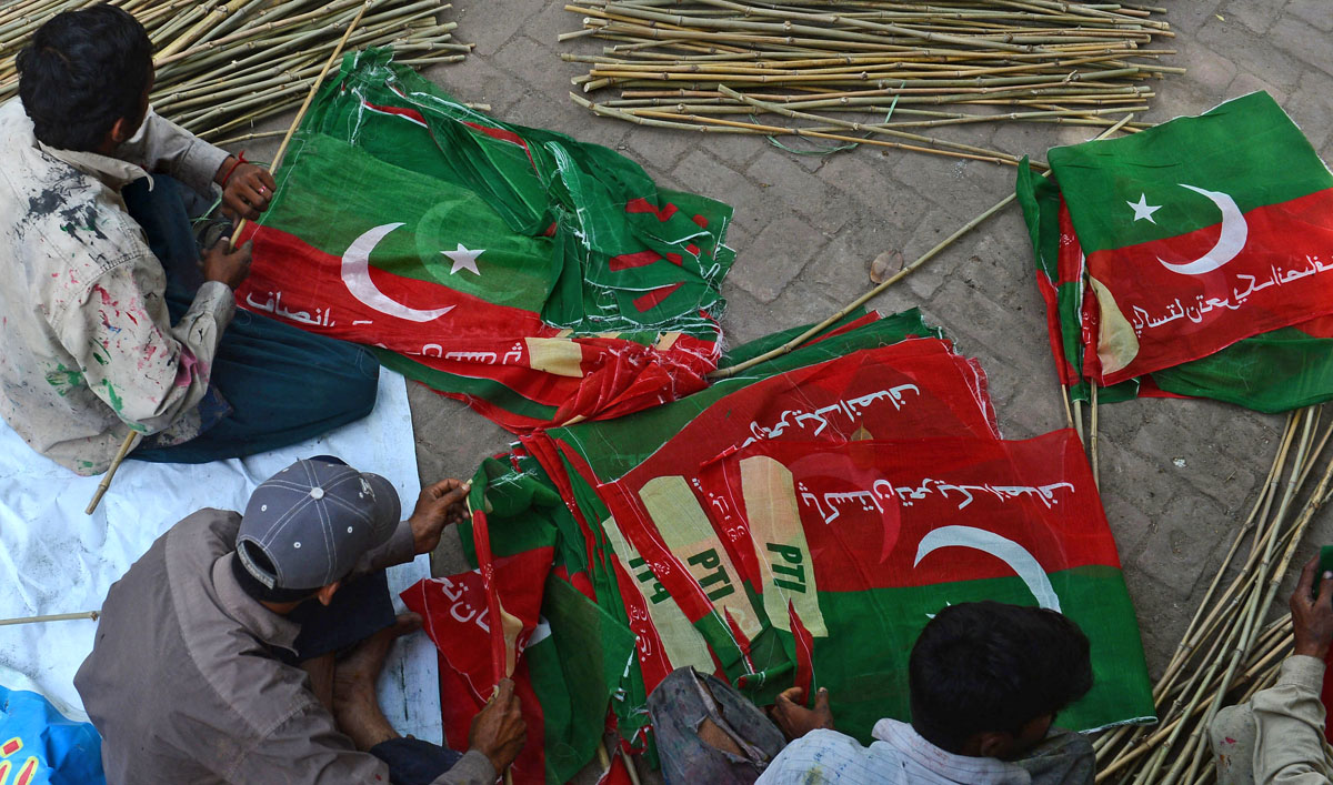 A blast at the office of a Pakistani political party injured 10 people in the country’s northwestern tribal belt Tuesday, as the campaign for nationwide polls on July 25 picks up pace. (ARIF ALI/AFP/FILE)
