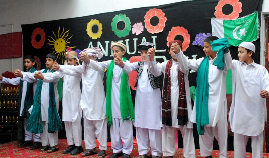 Students at the annual ceremony of Khyber Children Academy, a private school in Peshawar. (Photo from School Management)