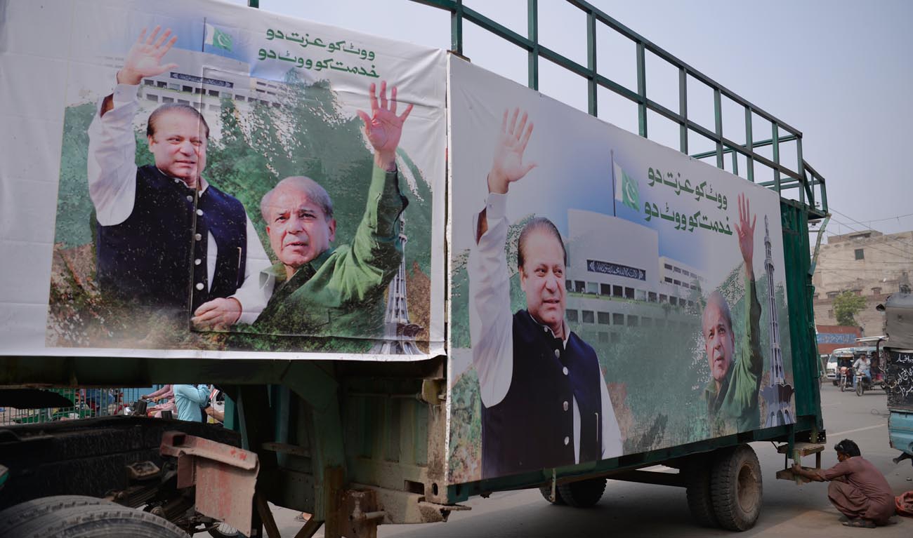The party’s founder, ousted former prime minister Nawaz Sharif, facing a conviction in absentia on corruption charges, was jailed last week when he returned to the country seeking to revitalize the PML-N ahead of the July 25 vote. (AAMIR QURESHI/AFP)