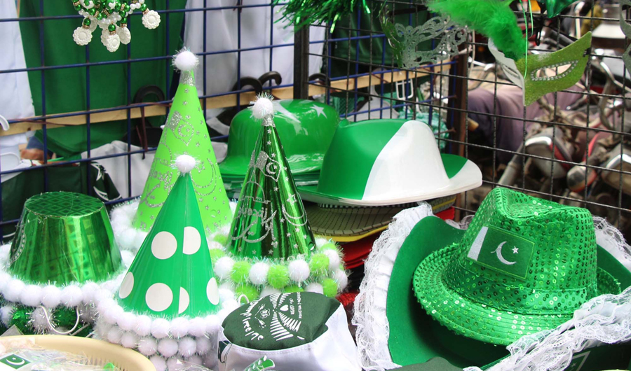 Merchandise displayed at a local market in Karachi. (Photo by Khurshid Ahmed)