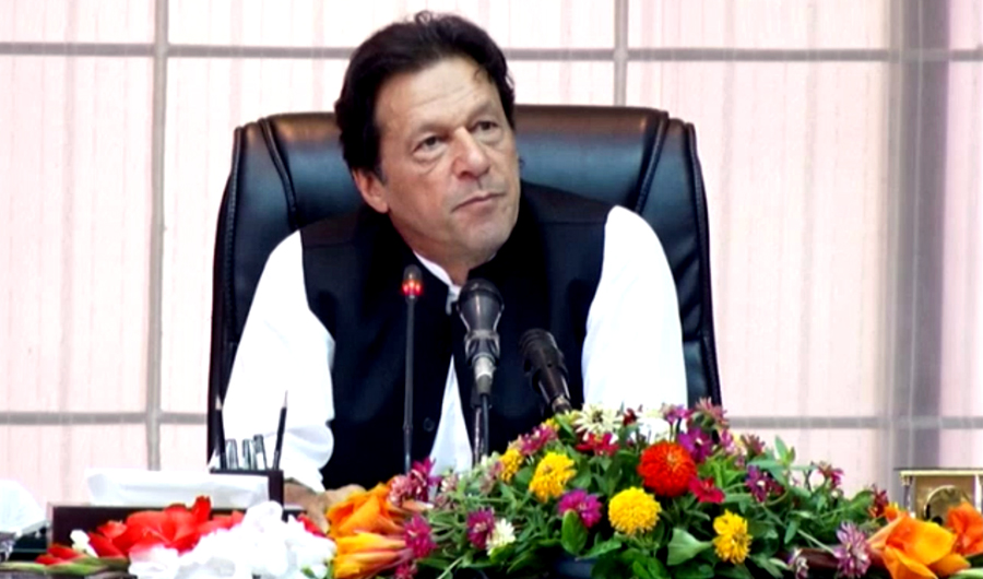Prime Minister Imran Khan chairs his third full federal cabinet meeting in Islamabad on August 28, 2018. (Photo courtesy: PM’s Office)