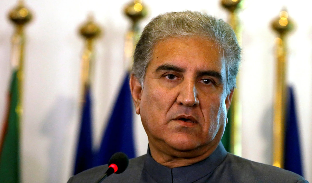 In this file photo, Pakistan’s Foreign Minister Shah Mehmood Qureshi listens during a news conference at the Foreign Ministry in Islamabad, Pakistan Aug. 20, 2018 (FAISAL MAHMOOD/REUTERS)
