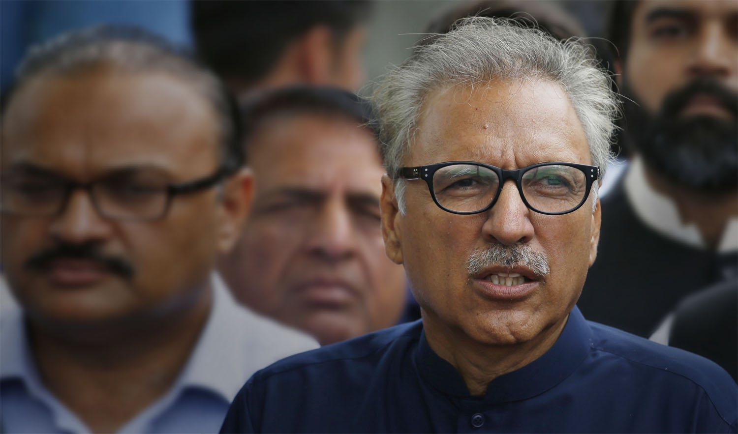 “I will play my role to improve education and health sectors of the country, (and ensure the) provision of basic facilities to the common man while remaining within the constitution’s ambit,” Alvi said after being sworn in on Sunday. (AFP/File)