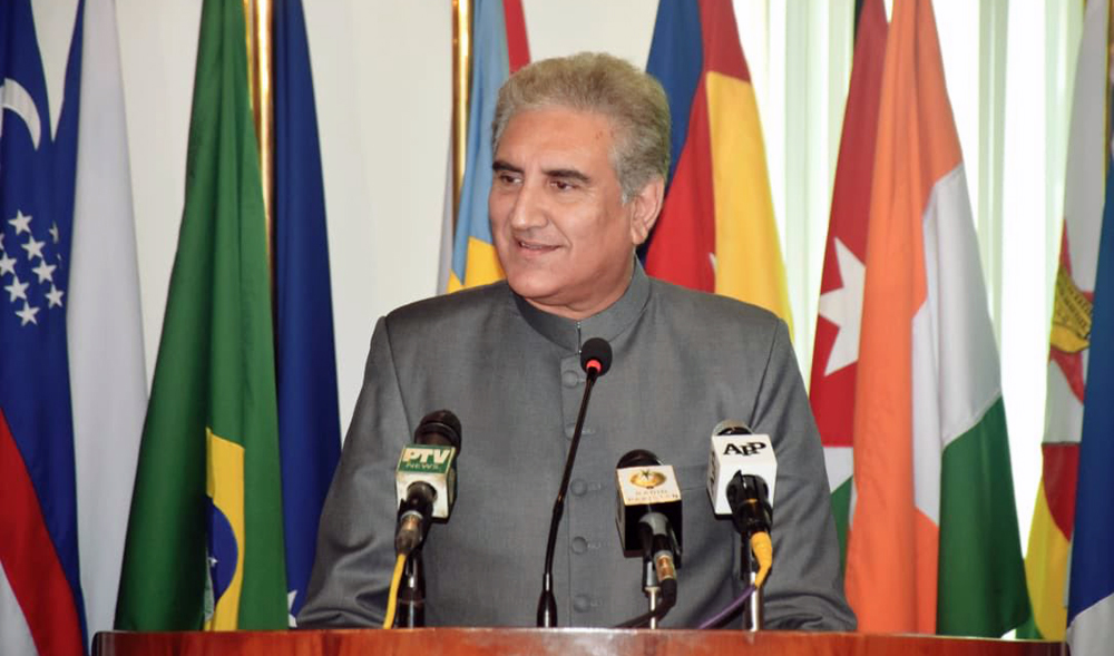 Shah Mahmood Qureshi spoke to his Afghan counterpart Salahuddin Rabbani over the phone on Friday. (Photo courtesy: Foreign Office)