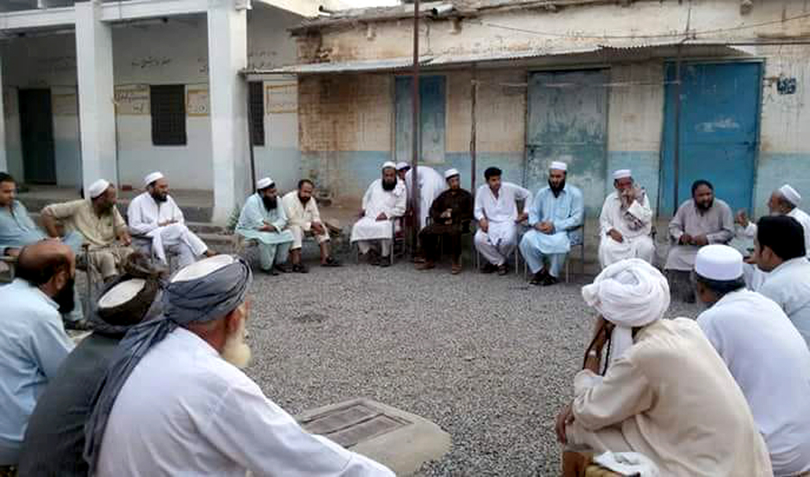 Afghan refugees hold a meeting to discuss their issues in Peshawar. (AN photo)